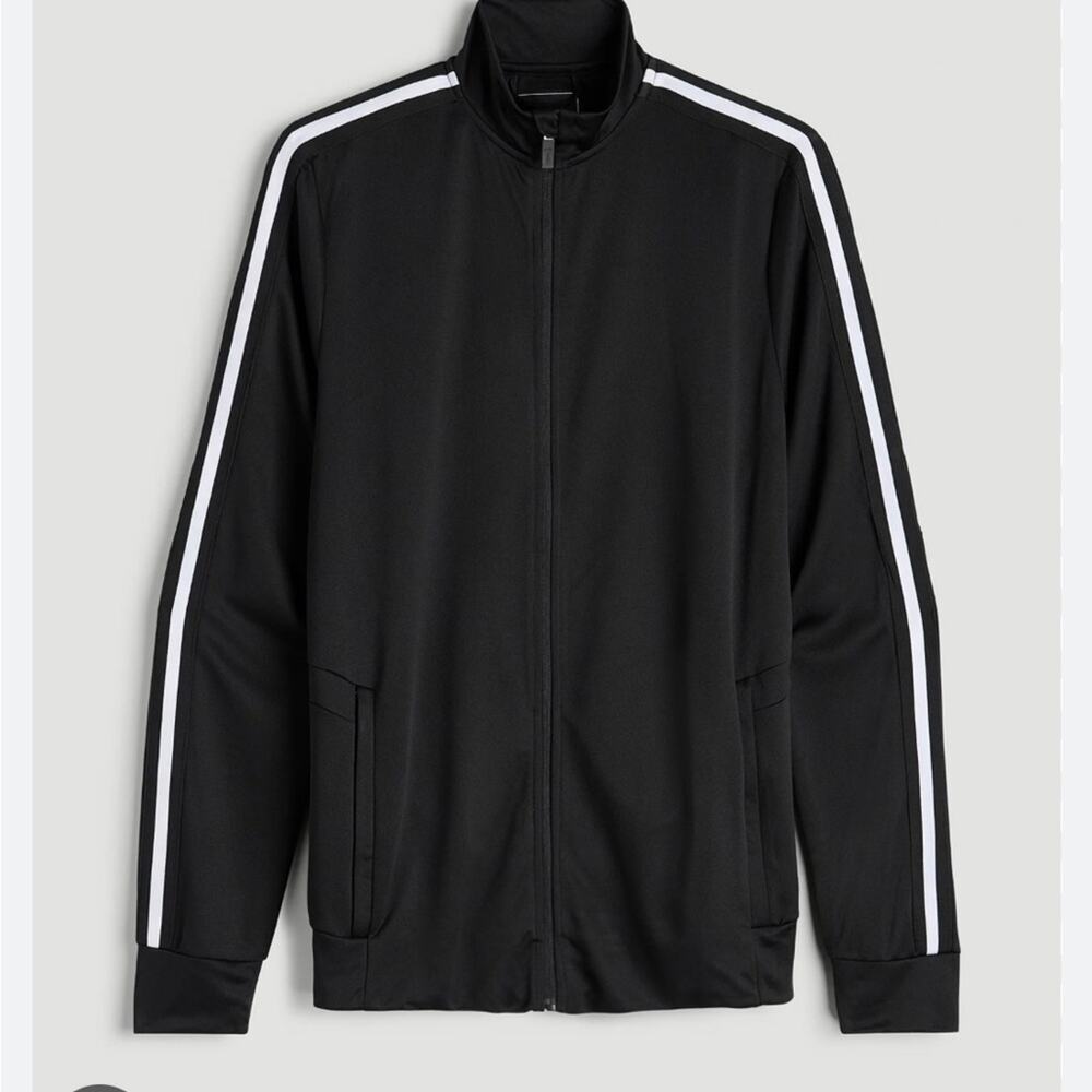 Athletic Black Track Jacket